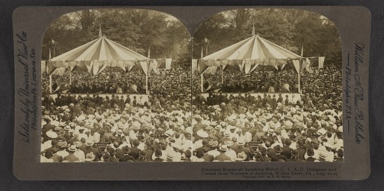 President Roosevelt speaking before C.T.A.U. delegates and United Mine Workers of America http://www.loc.gov/pictures/item/2013647511/resource/